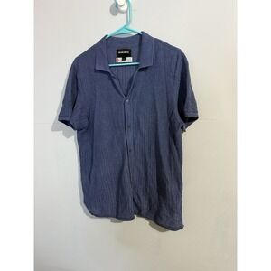 Bonobos Polo Shirt Mens S Navy Blue Superfine European Linen Lightweight Knit